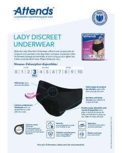 Attends Lady Discreet Underwear Factsheet FR
